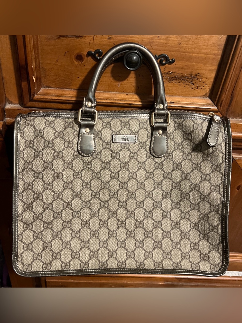 GUCCI 199259 GG Plus Monogram Medium Joy Boston Hand Tote bag